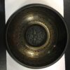 10 cm / 3.9" Hand Casted with Mantra Design Dark Antique Color Brass Singing Bowl with lipi for Meditation, Relaxation & Healing with Wooden Mallet, Flat Bottom VTrendz
