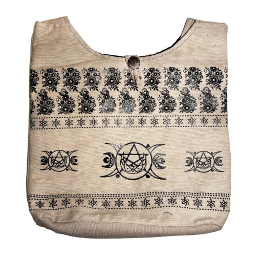 3 Triple Moon & Rubber Paint Bohemian Hobo Bags