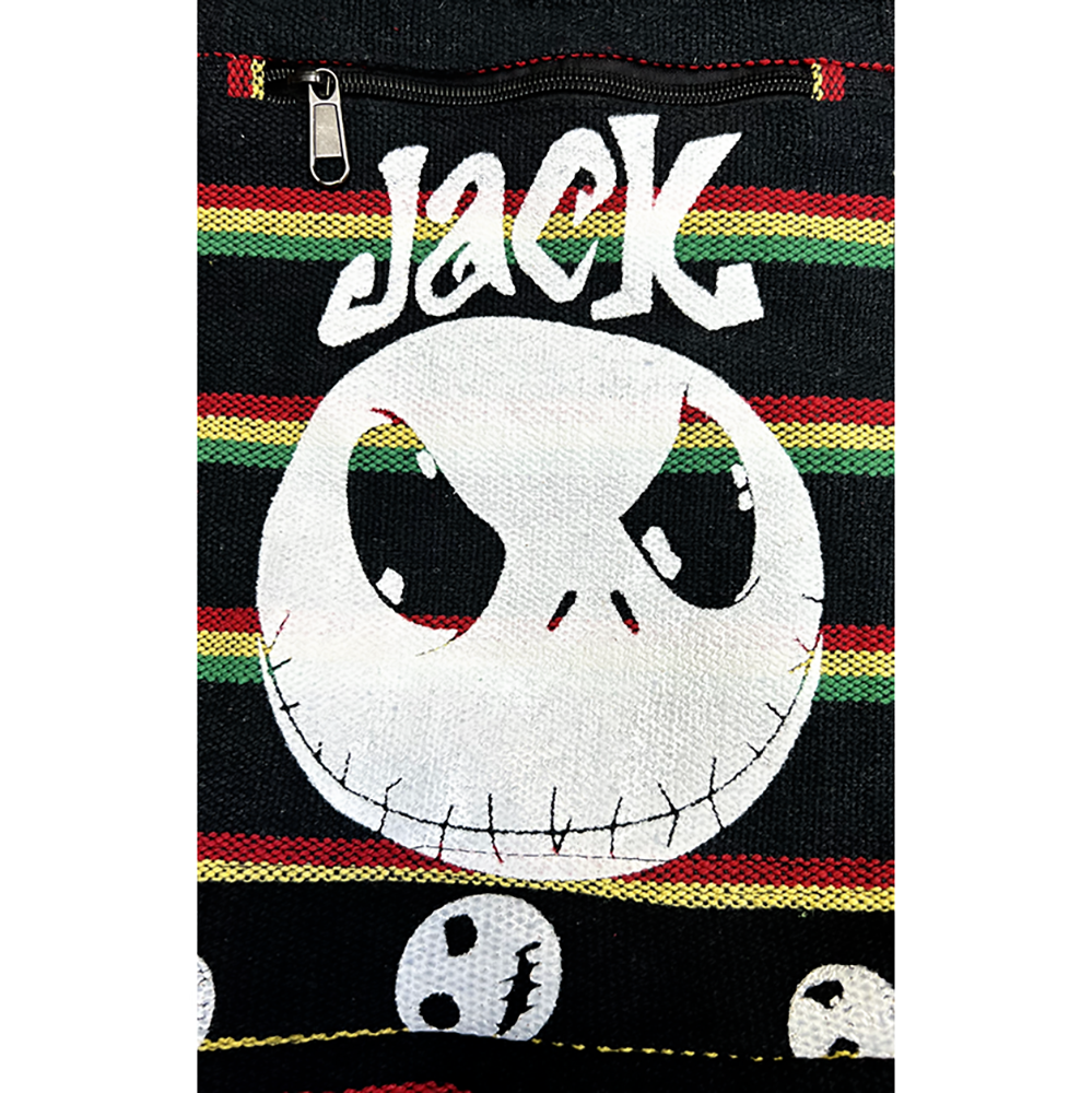 Jack with Rasta Color Bohemian Cotton Hobo Bag - Image 3