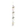 4 Elephant Brass Wind Chime w/ Beads 24"L VTrendz