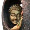 Buddha Face with Hand & LED Antique Resin Tabletop Waterfall Fountain VTrendz