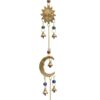 Celestial Windchime w/ Beads 21"L sun moon stars bells VTrendz