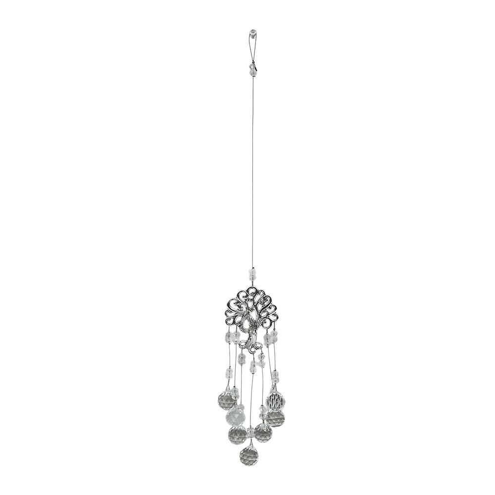 Clear Crystal Beads Suncatcher with Tree of Life Design, 16"L - Image 3