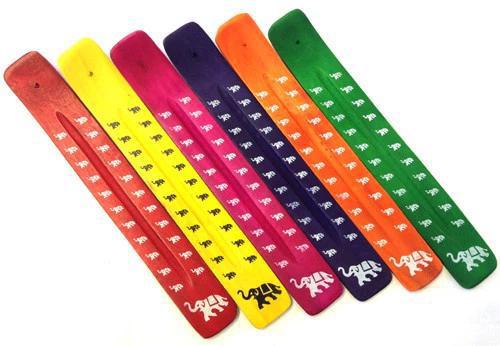 Colorful Elephant Wood Ash Catcher | Path of Wisdom (10"L) - Image 2