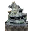 Meditating Buddha with Leaves & LED Light Antique Resin Tabletop Waterfall Fountain VTrendz