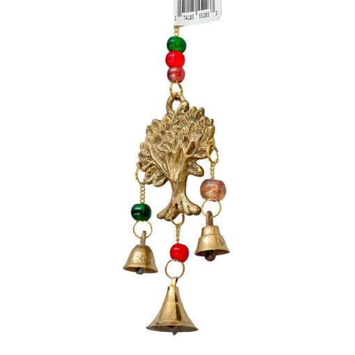 Tree of Life Brass Windchime with Beads 9"L