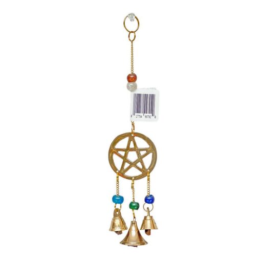 Pentacle Windchime w/ Beads 9"L