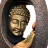 Buddha Face with Hand & LED Antique Resin Tabletop Waterfall Fountain VTrendz