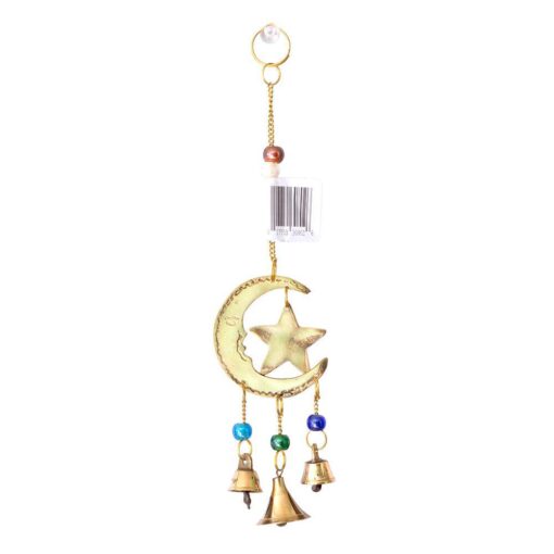 Star and Moon Windchime w/ Beads 9"L