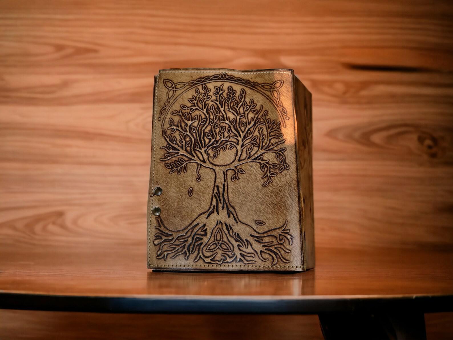 Seven Chakra Tree of Life Leather Grimoire | Journal of Balance - Image 6
