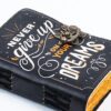 "Never Give Up" Leather Journal | Your Guidebook for Goals & Dreams VTrendz