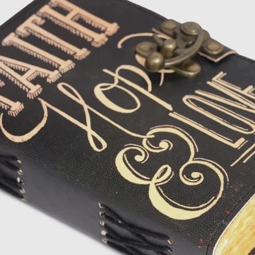 Faith, Hope & Love Leather Journal | A Chronicle of the Heart - Image 3
