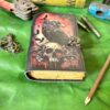 Midnight Raven & Skull Leather Journal | Grimoire of Shadow and Sight VTrendz