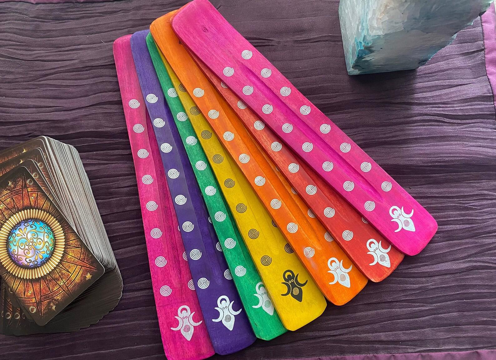 Colorful Goddess of Earth Wood Ash Catcher | Path of the Divine Feminine (10"L) - Image 4