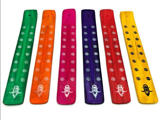 Colorful Goddess of Earth Wood Ash Catcher | Path of the Divine Feminine (10"L) - Image 3