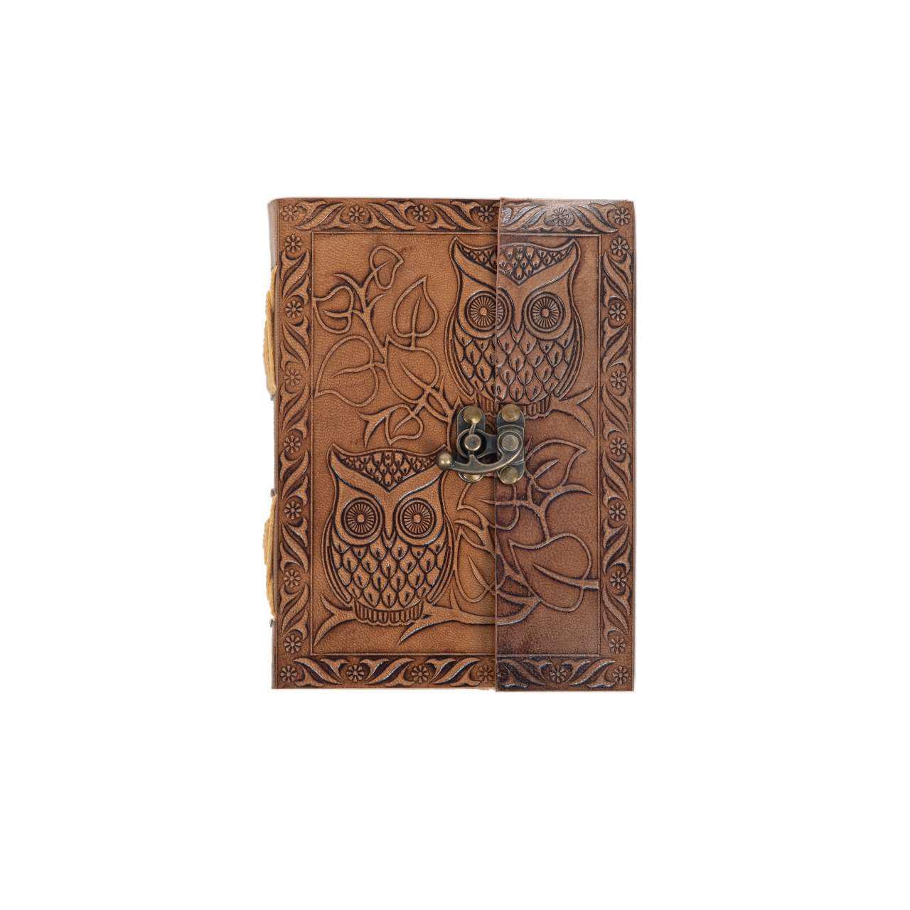 Wise Owls Embossed Leather Journal | A Keeper of Secret Knowledge - Image 2