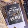 "Never Give Up" Leather Journal | Your Guidebook for Goals & Dreams VTrendz
