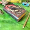 Midnight Raven & Skull Leather Journal | Grimoire of Shadow and Sight VTrendz