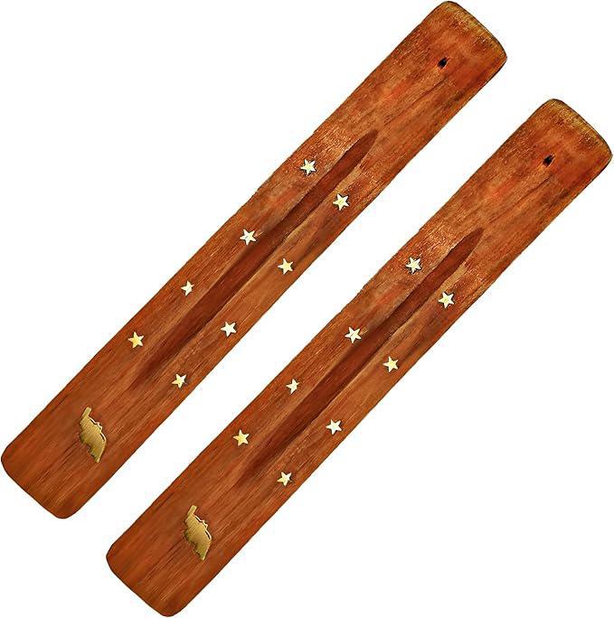 Elephant & Star Brass Inlay Wood Ash Catcher | Path of Wisdom (10"L) - Image 7