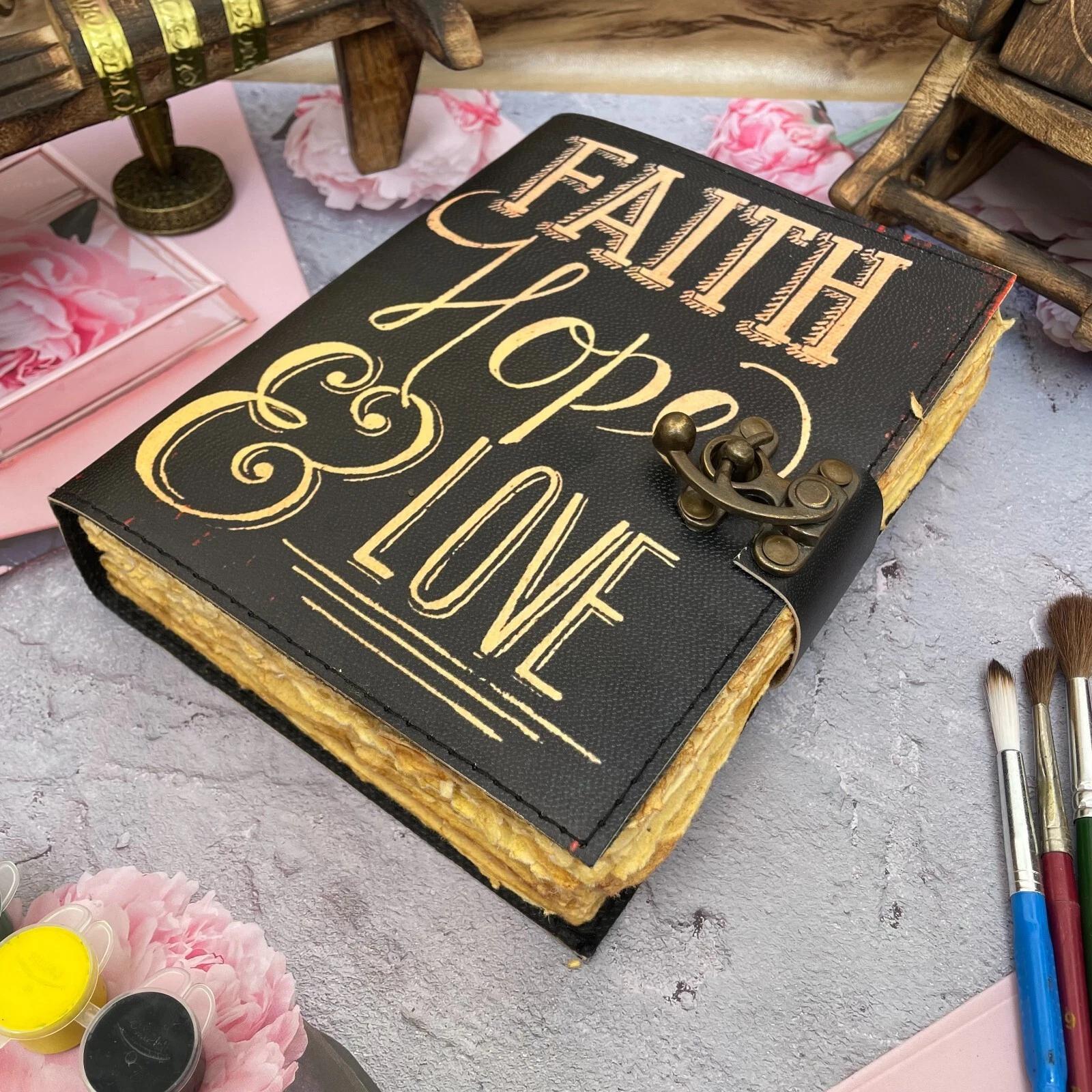 Faith, Hope & Love Leather Journal | A Chronicle of the Heart - Image 6