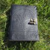Midnight Yggdrasil Embossed Grimoire Leather Journal| A Chronicle of Shadow & Roots VTrendz