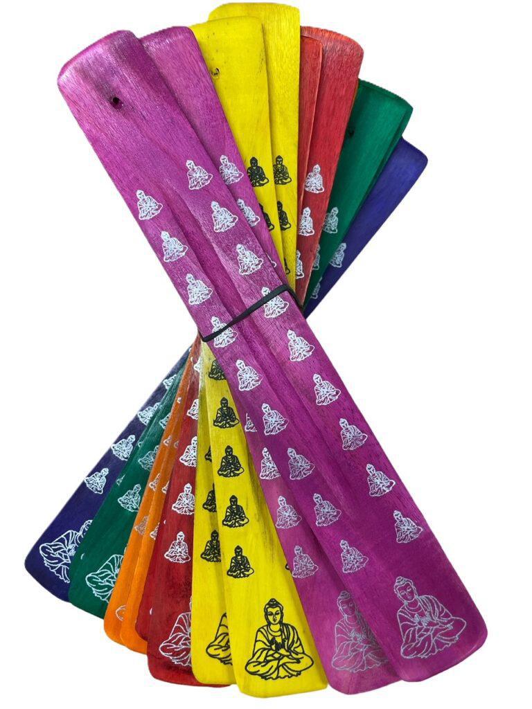 Buddha Colorful Wood Ash Catcher | Path to Enlightenment (10"L) - Image 2