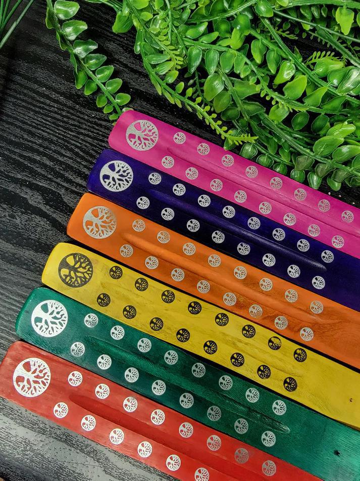 Tree of Life Colorful Wood Ash Catcher | Path of Yggdrasil (10"L) - Image 4