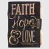 Faith, Hope & Love Leather Journal | A Chronicle of the Heart VTrendz