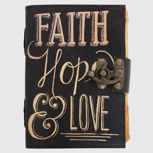 Faith, Hope & Love Leather Journal | A Chronicle of the Heart - Image 2
