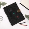 3 Precious Chakra Gemstone Leather Journal | Your Grimoire of Insight and Inspiration VTrendz