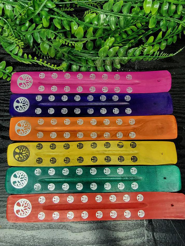 Tree of Life Colorful Wood Ash Catcher | Path of Yggdrasil (10"L) - Image 3