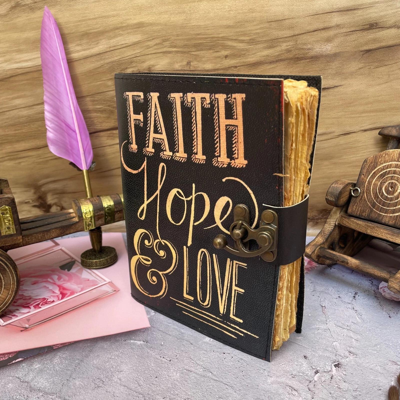 Faith, Hope & Love Leather Journal | A Chronicle of the Heart - Image 8
