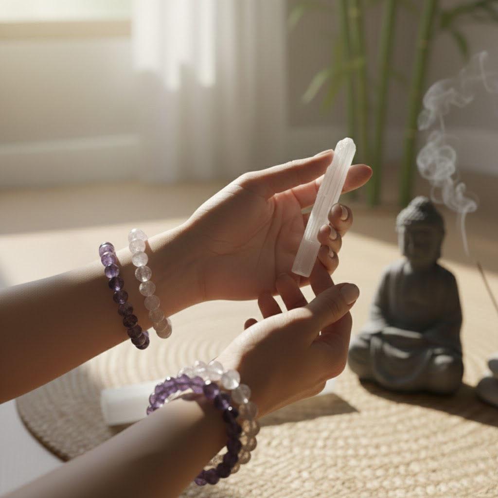 Selenite Raw Wand: Spiritual Protection & Energy Alignment (White, 4-5 inches) - Image 5