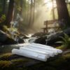 Selenite Raw Wand: Spiritual Protection & Energy Alignment (White, 4-5 inches) VTrendz