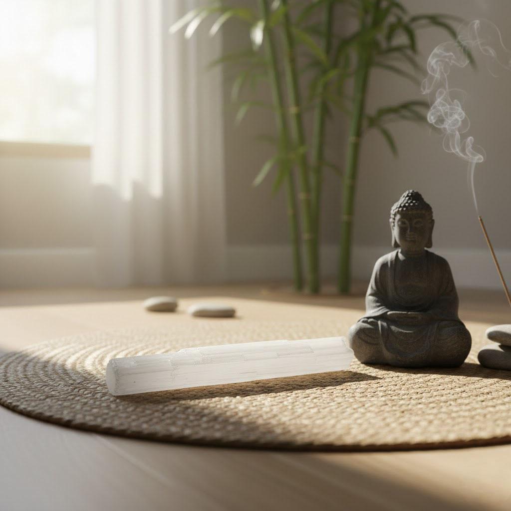 Selenite Raw Wand: Spiritual Protection & Energy Alignment (White, 4-5 inches) - Image 4