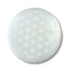Selenite Engraved Round Charging Plate: Flower of Life (4–5.5 Inch) VTrendz