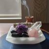 Selenite Square Bowl: Crystalline Vessel for Transmutation & Cleansing (4–5.5 Inch) VTrendz
