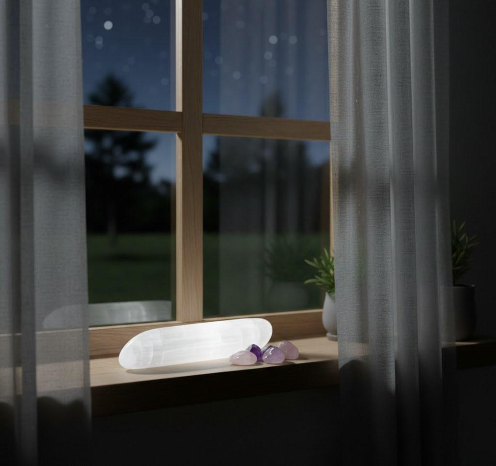 Selenite Cylindrical Wand: Celestial Conduit for Energy Alignment (6.5 Inch) - Image 3