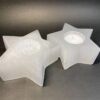 Selenite Star Candle Holder & Sphere Stand: Celestial Anchor for Metaphysical Balance VTrendz