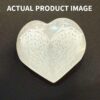 Selenite Engraved Heart: Angel Wings Celestial Shield (2.5 Inch) VTrendz.net
