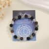 Sagittarius Zodiac Crystal Bracelet – Spiritual Expansion – Black Obsidian & Labradorite – 8mm VTrendz