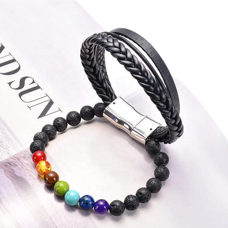 Lava & Leather Bracelet : The Triple-Layer Alignment - Image 4