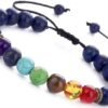 Lapis Lazuli 7-Chakra Adjustable Macrame Bracelet: Sovereign Truth & Kinetic Alignment VTrendz