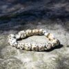 The Playful Protector: 14mm Dalmatian Jasper Tumbled Bracelet VTrendz