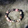 The Forgiveness Anchor: 14mm Rhodonite Tumbled Bracelet VTrendz