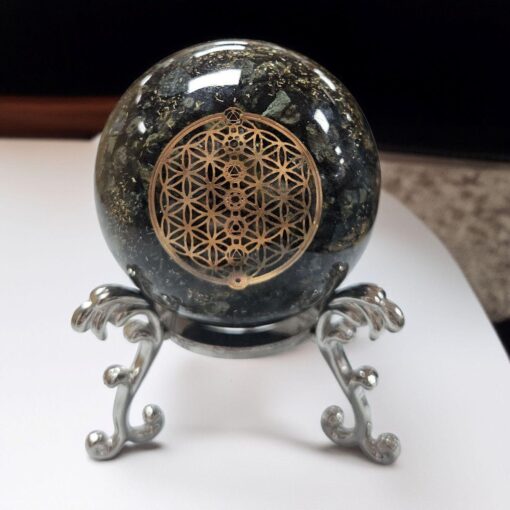 Kambaba Jasper Orgone Sphere – Artifact of Peace & Primal Wisdom – 2"