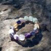 The Mental Prism: 14mm Colorful Fluorite Tumbled Bracelet VTrendz