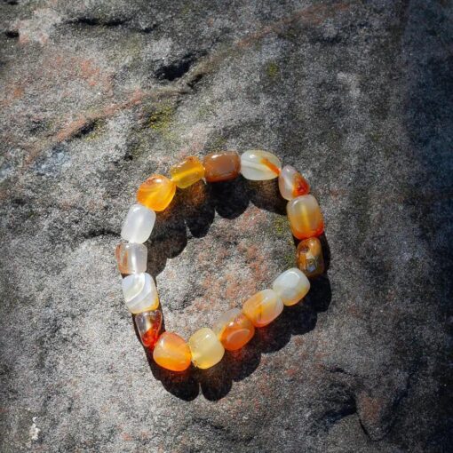 The Creative Spark: 14mm Carnelian Tumbled Bracelet