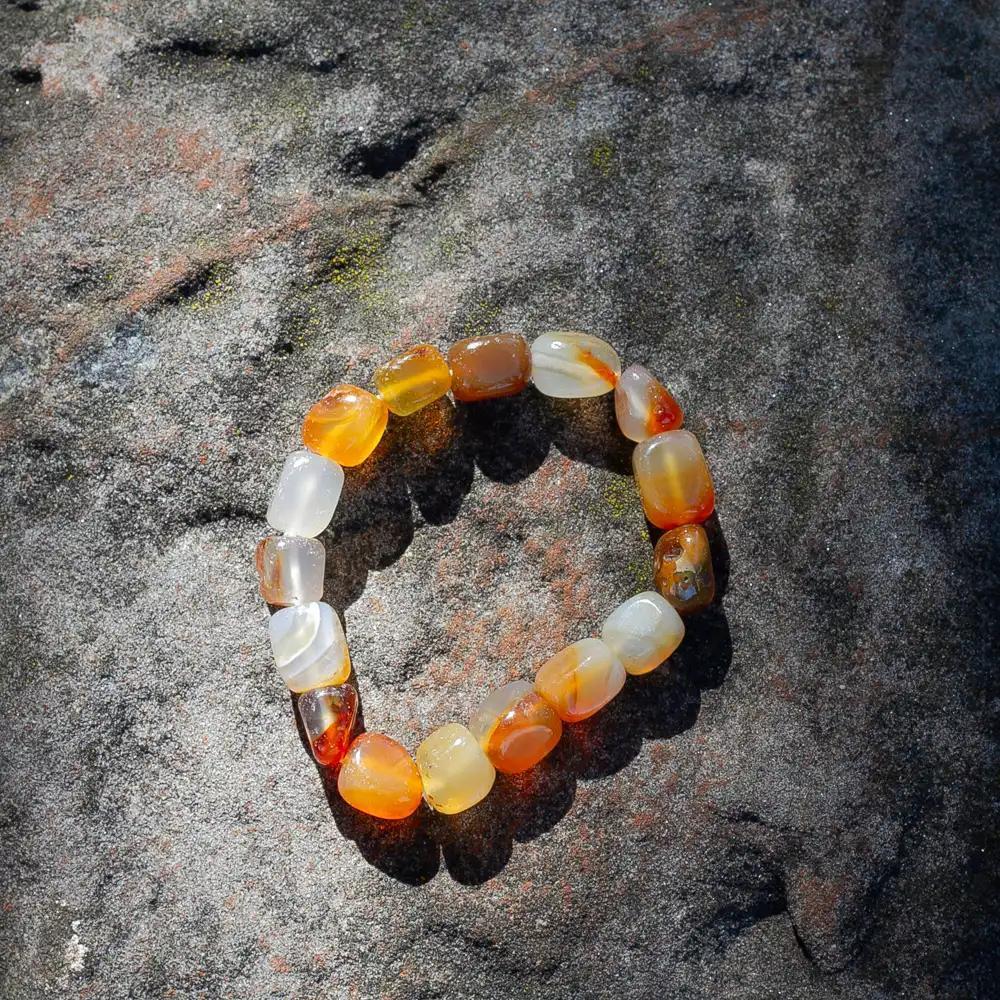 The Creative Spark: 14mm Carnelian Tumbled Bracelet