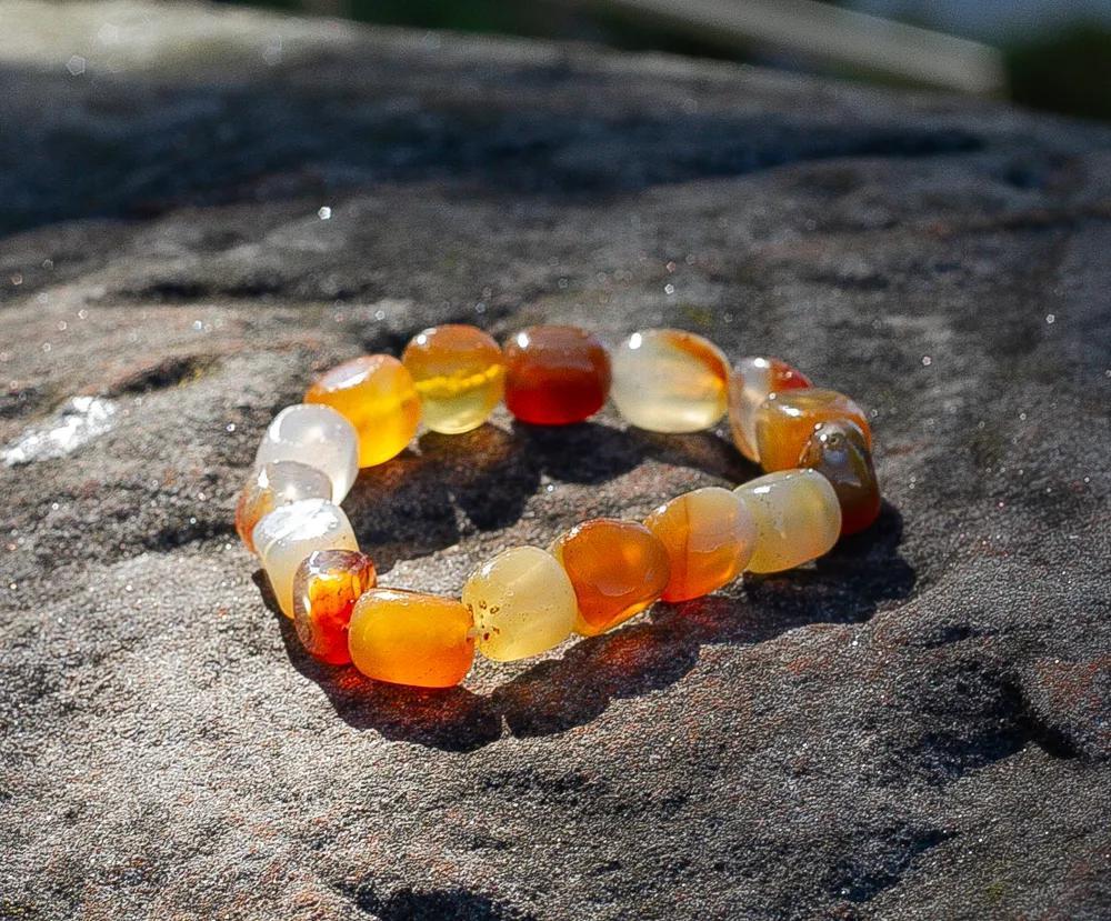 The Creative Spark: 14mm Carnelian Tumbled Bracelet - Image 2